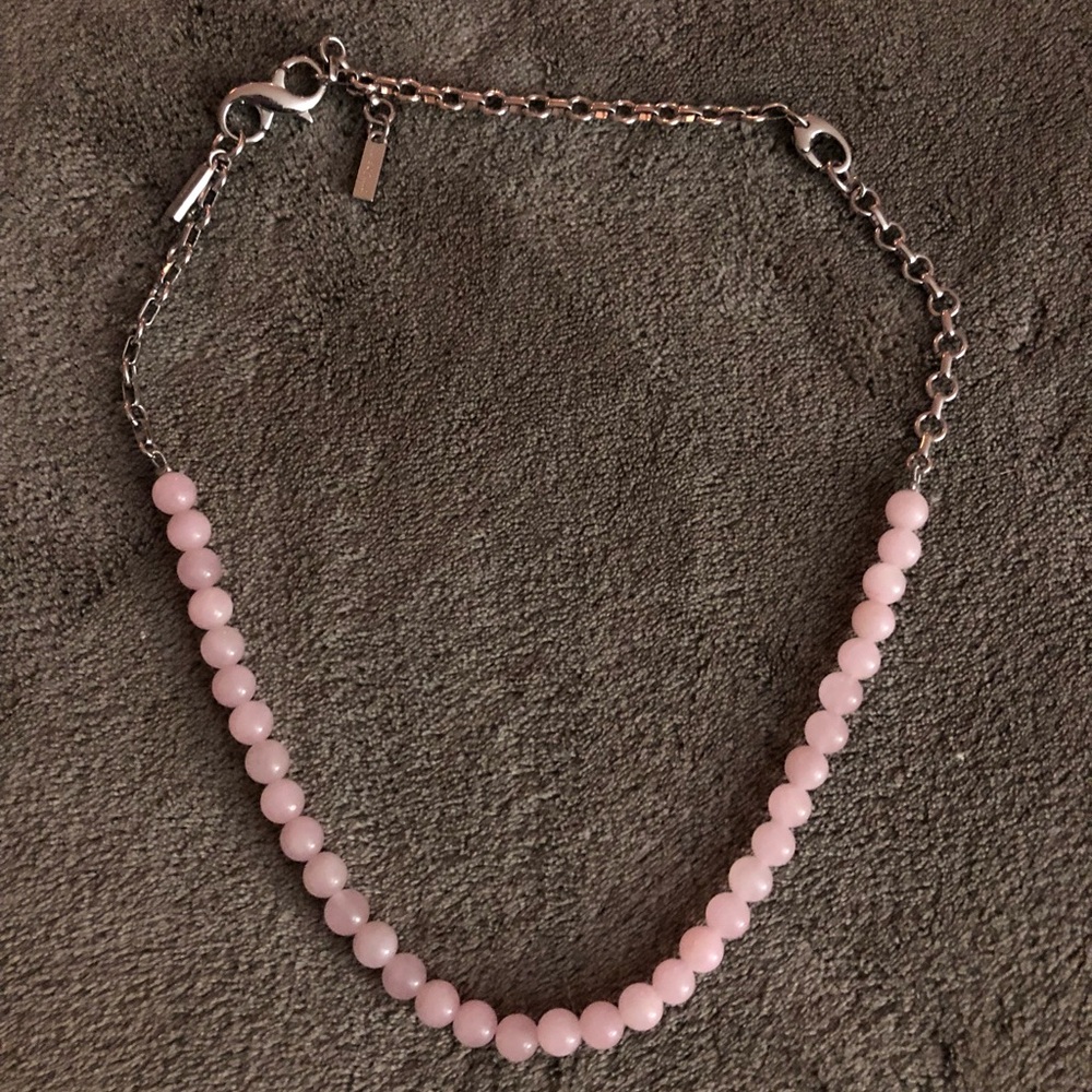 Lia Sophia necklace, pink beaded
